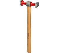 KS TOOLS 140.2130 Marteau à débosseler rond et angulaire en acier manche HICKORY
