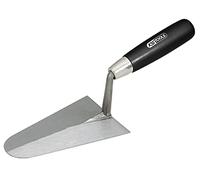 KS Tools Truelle italienne ronde – lame acier, manche bois – 180 mm