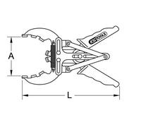 KS TOOLS 150.1176 Pinces à Segments, 80-120 mm