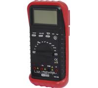 KS Tools 150.1480 Multimètre avec prises de tests et pinces crocodile | Multimètre numérique avec piges de contrôle et pince croco, chrome vanadium