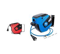 KS Tools 150.4218 - Enrouleur Electrique Mural, 3x2,5mm² - Rallonge Electrique Enrouleur - Longeur 15m - Noir & BGS 3297 | Enrouleur air mural | automatique | 10 m
