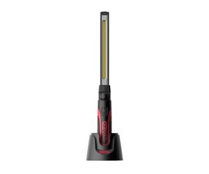 KS TOOLS - 150.4313 - Baladeuse LED COB 300 lumen - Eclairage latéral + frontal - Puissante et pratique - Inclinable - Station charge micro-USB ou secteur - Aimantée et crochet pour main libre - IP 20