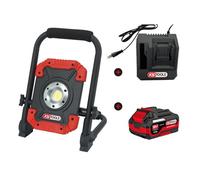 KS TOOLS - 150.4358F-A1 - Projecteur de chantier - projecteur sur batterie 3000 lumens - lampe de chantier - avec batterie et chargeur