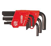 KS TOOLS - 151.3211 - Jeu de 9 clés mâles courtes brunies - 6 x 6 pans - Kit de réparation pratique et facile d'utilisation