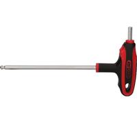 KS Tools 151.8135-E Clé male 6 pans sphérique 6 mm à poignée en T, sur support