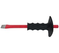 KS Tools 156.0535 Ciseau de maçon corps hexagonal poignée sécurité 14 mm | Ciseaux de maçon corps hexagonal - Poignée sécurité pare-coups - Ø14 mm- L.250mm, chrome vanadium