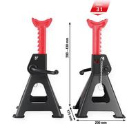 KS-Tools 160.1250 performance Support en acier à réglage rapide, 3000 kg, par paire