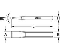 KS Tools 162.0198 ciseaux à maçonner Ciseaux à maçonner