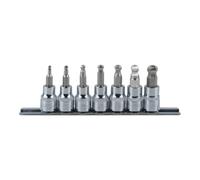 KS TOOLS Jeu de douilles à embout 3/8" CHROMEplus 6 pans creux tête sphérique 7 pces 3-10mm 918
