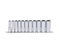 KS Tools 3/8" Jeu de douilles 6 pans CHROMEplus, longues, 11 pcs. 8-19mm Quantité:1