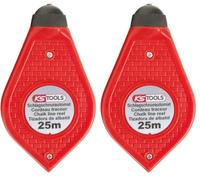 KS TOOLS 300.0080 Cordeau rechargeable 25 m corps en plastique + Pot poudre 180 g Bleu (Lot de 2)