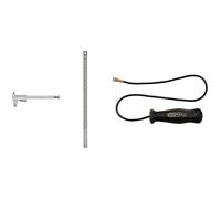 KS Tools 300.0510 Calibre à coulisse becs doubles inox Vernier monobloc Jauge de profondeur & 550.1032 Aimant flexible, 400 mm