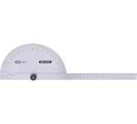 KS Tools 300.0701 Rapporteur d'angle inox Grand secteur 200 mm Règle 400 mm