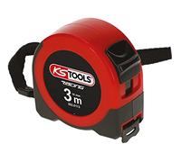 KS Tools - 302.0113 - Mètre ruban - Mètre ruban 3 m - Boîtier en tri-matière - Graduation millimétrique des deux côtés sur le haut et le bas - 5x16 mm