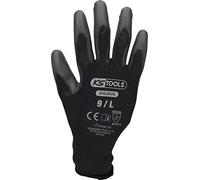 KS Tools 310.0470 Gants microfibres Taille L 12 paires Noir