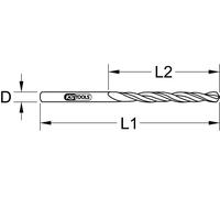 KS TOOLS 330.7087 Foret hélicoïdal à métaux