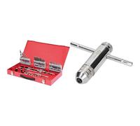 KS TOOLS 331.0644 Coffret De Jeux De Tarauds Et Filières - 44 Pièces & 331.0660 Porte taraud réversible à cliquet M3,0 10