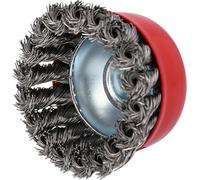 KS Tools 340.0026 - Brosse Conique Inox Torsadé 0,5 mm, Ø 80 mm