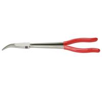 KS Tools 500.7052 Pince électronique standard à bec demi-ronde coudée 45° extra-longue 270 mm