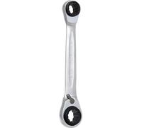 KS TOOLS 503.4553 - Clé polygonale à cliquet réversible 4 en 1 - Gamme GEARplus - 21x27-22x24 mm - En chrome Vanadium - Finition Satinée