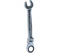 KS Tools 503.4818 Clé mixte à cliquet à tête inclinable à verrouillage | Clé mixte à cliquet à tête inclinable à verrouillage GEARplus®, 18 mm, Chrome Vanadium