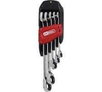 KS Tools 503.4955 Jeu de clés mixtes à cliquetRINGSTOP, coudées, 5 pièces | Jeu de clés mixtes coudées avec anneau d'arrêt GEARplus RINGSTOP, 5 pcs., chrome vanadium
