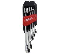 KS Tools 503.5905 Clés à cliquet - Jeu de 5 clés mixtes sur double support | Jeu de 5 clés mixtes à cliquet DUO GEAR®, chrome vanadium