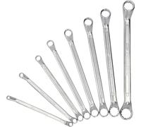 KS Tools Kit clés polygonales doubles 512.0218 8 pièces 12 pans 75° Chrome-Vanadium