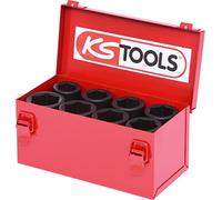 KS Tools 515.0510 Coffret de 8 douilles longues à chocs 3/4'' 6 pans | Coffret de 8 douilles longues à chocs 3/4'' 6 pans, 24 à 36 mm, Chrome Molybdène, outillage professionnel, chrome vanadium