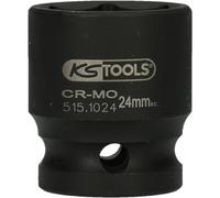 KS Tools 515.1024 Douille à choc 6 pans 1/2" 24 mm | Douille à chocs 6 pans 1/2'', 24 mm, chrome vanadium, résistant