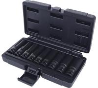 KS TOOLS 515.1050 Jeu de 9 douilles à chocs TORX 1/2'', E10-E11-E12-E14-E16-E18-E20-E24, One Size