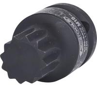 KS Tools 515.1175 Douille à chocs courte 1/2'' XZN, M18 - L. 43 mm | Douille tournevis à chocs courte 1/2'' XZN®, M18 - L. 43 mm, chrome vanadium, résistant