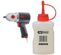 KS TOOLS 515.1210 hocs Monster 1/2 Choc Electrique Et Boulonneuse A Choc, 3 Réglages De Couple Pour Serrage - 1690 Nm - Gris & 515.3361 Huile spéciale pneumatique