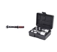 KS TOOLS - 516.1422 ynamométrique 3/8 ergotorque précision - 10-50 nm ynamo pour vélo voitures, motos, camions, Noir & 917.0707 - Jeu d'augmentateurs - 7 pièces
