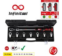 KS-Tools 516.9105 14x18mm INFINITOOL Jeu de clés à cliquet dynamométriques 20-200Nm, 9 pièces