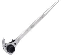 KS Tools - Clé pour échafaudage 522.2219 - 4 en 1 19x22 mm à cliquet avec marteau Chrome-vanadium
