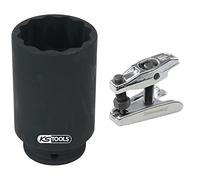KS Tools 700.1662 - Douille 12 pans 1/2" pour rotules de suspension pour Citroën et Peugeot, 41 mm - En acier spécial & Silverline 909485 Arrache-rotule Capacité de mâchoire, Multicolore, 22 mm