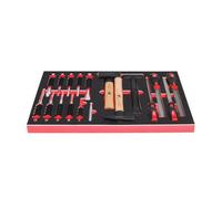 KS Tools SCS Jeu de limes, burins et marteaux, 18 pièces dans une pochette système 1/1