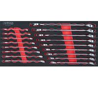 KS TOOLS - 713.2017 - Module de clés mixtes Ultimate - Module pour servante d'atelier - Mousse servante atelier 17 clés mixtes de 6 à 22 mm - Taille 1/3
