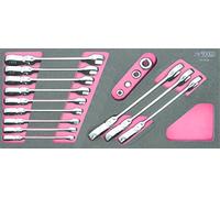KS Tools Module de clés mixtes à cliquet 713.2028 GEARplus tête inclinable verrouillable 16 pièces