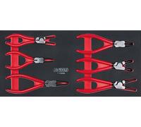 KS TOOLS Module de 6 pinces à circlips 713.5006 – pour établi/servante, empreinte laser, noir