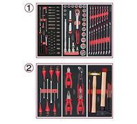 Composition d'outils 2 tiroirs pour servante, 114 pièces KS TOOLS 714.0114