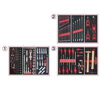 Composition d'outils 3 tiroirs pour servante, 158 pièces - KS TOOLS - 714.0158