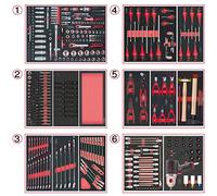 KS TOOLS - 714.0425 - Composition d'outils pour servante d'atelier - Ensemble d'outils 6 tiroirs - pour servante - 428 pièces