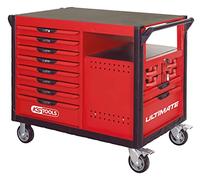 KS Tools Établi 809.0014 Ultimate 14 tiroirs – Ouverture indiv./totale – 4 roues – Plateau composite