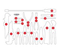 KS TOOLS 811.0045-97 Garniture en mousse pour boîte d'assortiment