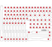 KS TOOLS 811.0095-97 Garniture en mousse pour boîte d'assortiment