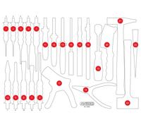 KS TOOLS 811.1023-97 Garniture en mousse pour boîte d'assortiment