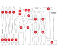 KS TOOLS 811.2022-97 Garniture en mousse pour boîte d'assortiment