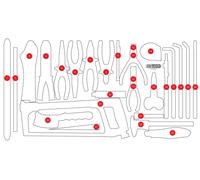 KS TOOLS 813.0036-97 Garniture en mousse pour boîte d'assortiment